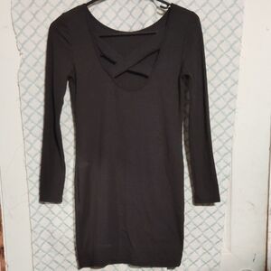 Elegant Black Long Sleeve Dress